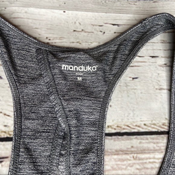 Manduka Grey  Open Tie Back Tank Size M - Picture 8 of 9